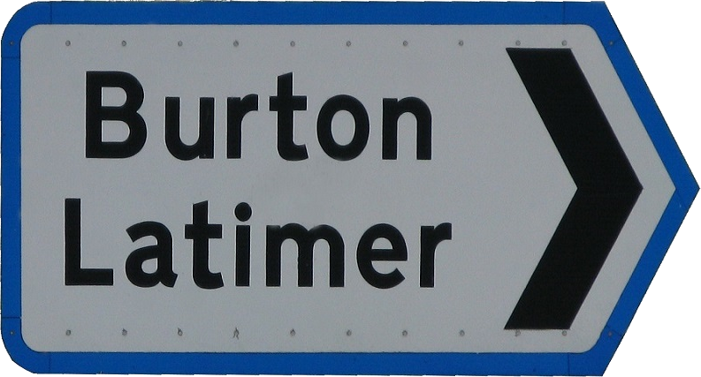 Burton Latimer direction sign