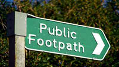 Footpath sign