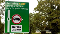 Burton Latimer Road sign